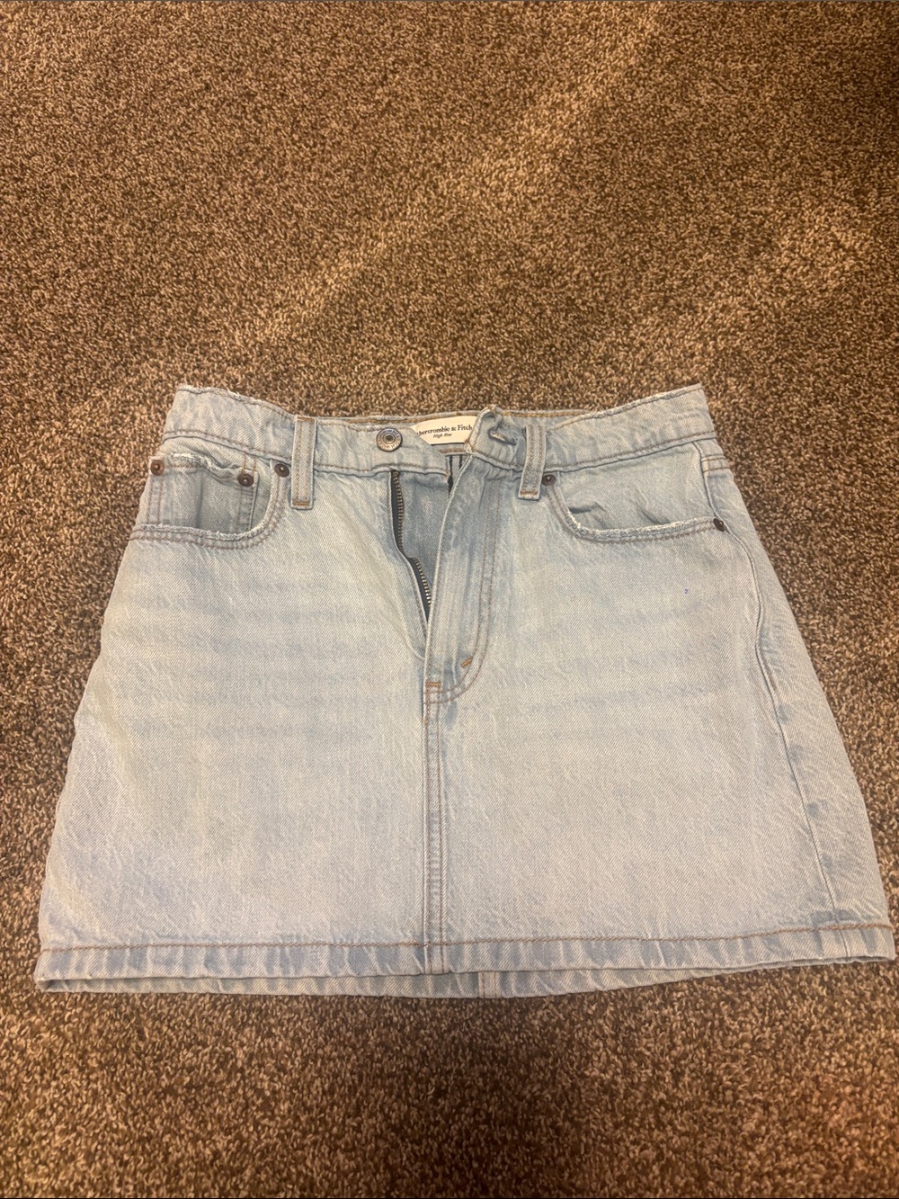 Abercrombie & Fitch Light Blue Denim Mini Skirt